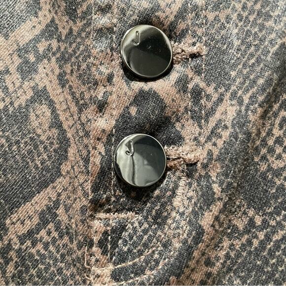 J BRAND Lillie Coated High Rise Skinny Jeans Snakeskin Size 27 - Picture 9 of 13